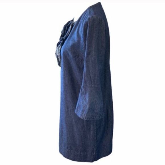 ✨ HP✨Chambray Ruffle Shift Dress✨ - Picture 11 of 13